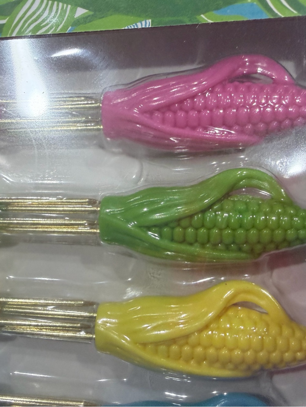 Lilly Pulitzer Set of 4 Corn Picks | Colorful Corn Holders | New in Package - Picture 2 of 5
